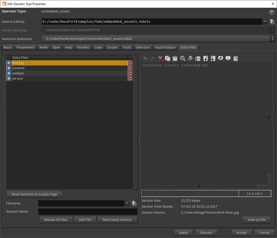 Embedded Assets in Extra Files